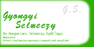 gyongyi selmeczy business card